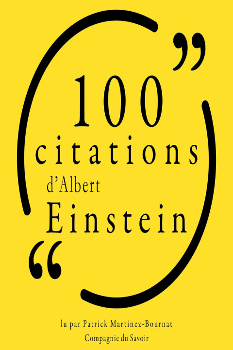 Omslag: 100 citations d Albert Einstein