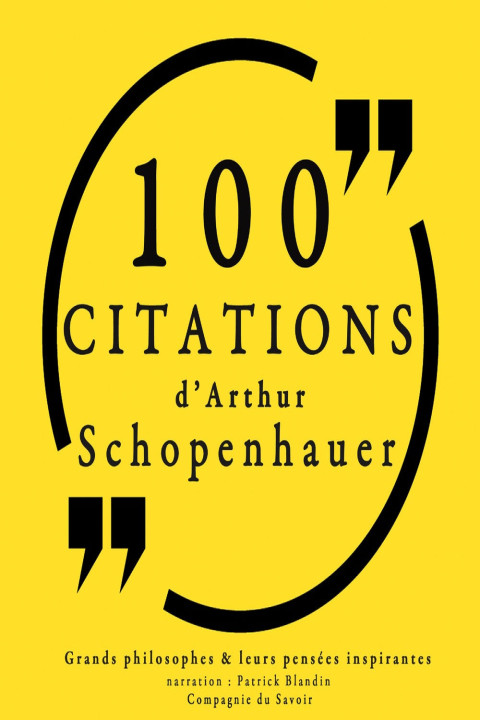 Omslag: 100 citations d'Arthur Schopenhauer