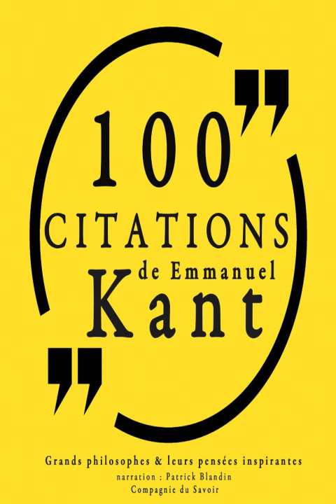 Omslag: 100 citations d Emmanuel Kant
