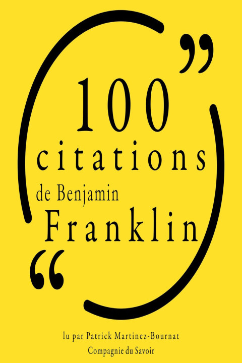 Omslag: 100 citations de Benjamin Franklin