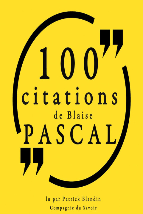 Omslag: 100 citations de Blaise Pascal