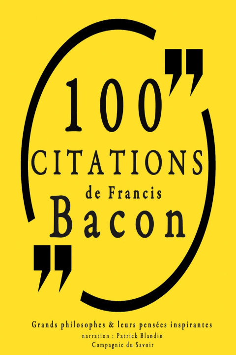Omslag: 100 citations de Francis Bacon