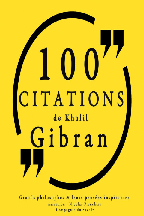 Omslag: 100 citations de Khalil Gibran