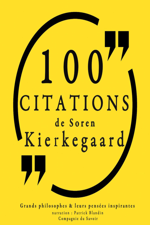 Omslag: 100 citations de Kierkegaard