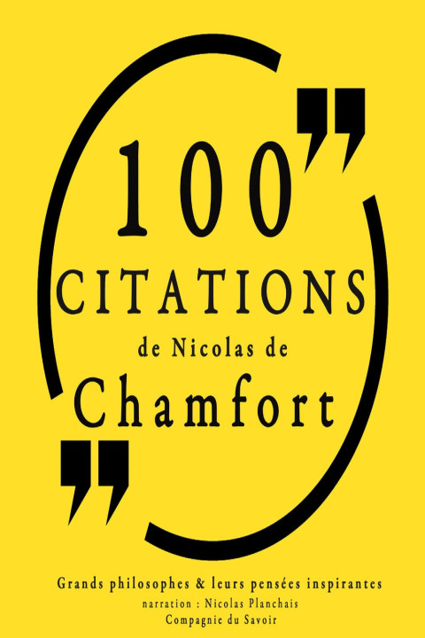 Omslag: 100 citations de Nicolas de Chamfort