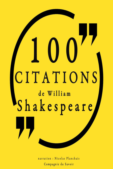 Omslag: 100 citations de William Shakespeare