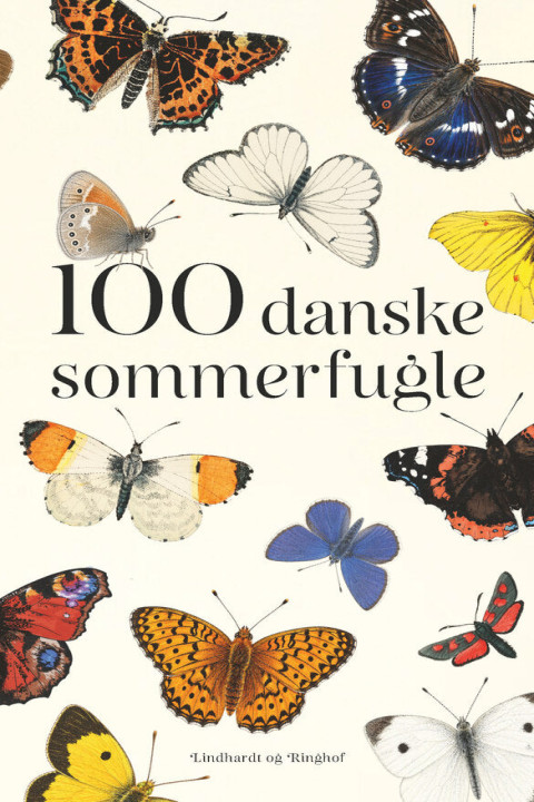 Omslag: 100 danske sommerfugle