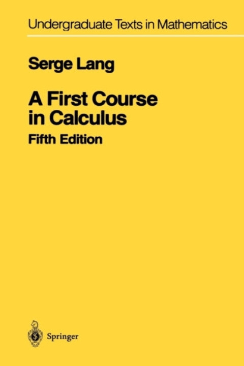 Omslag: A First Course in Calculus