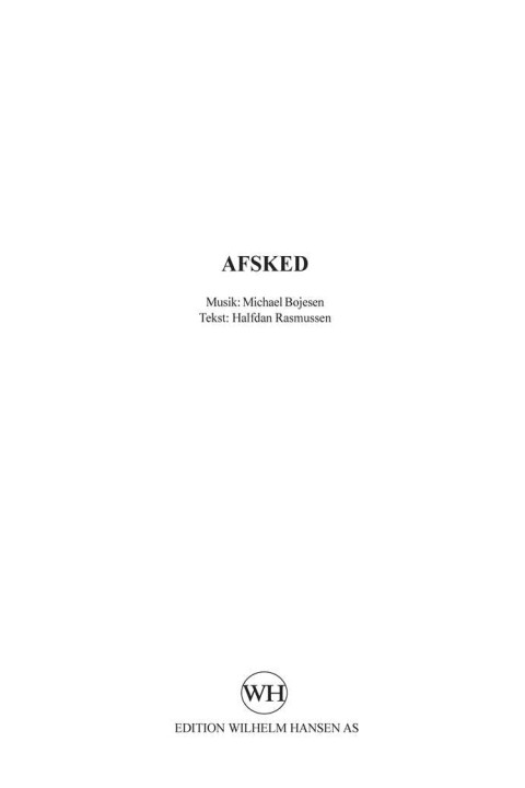 Omslag: Afsked