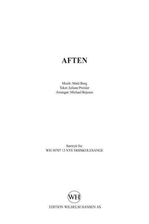 Omslag: Aften
