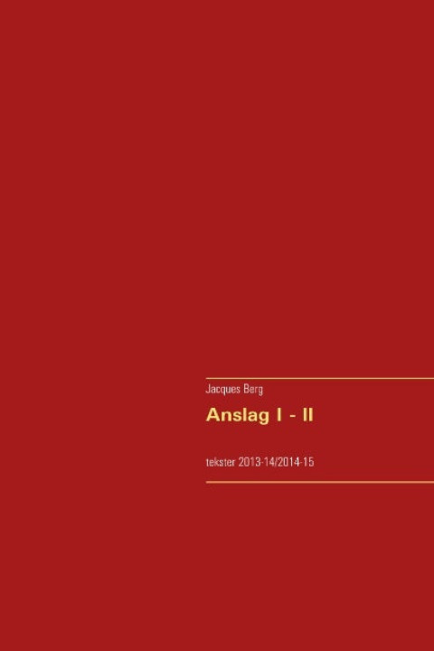 Omslag: Anslag I - II