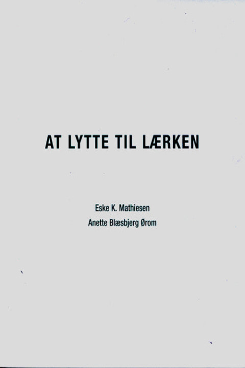 Omslag: At lytte til lærken