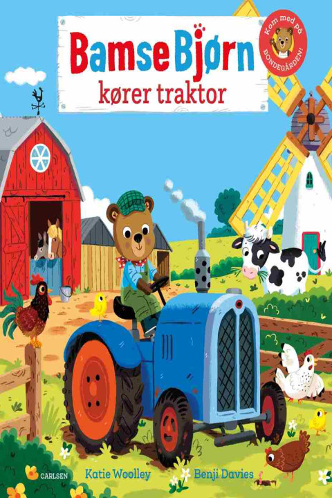Omslag: Bamse Bjørn kører traktor