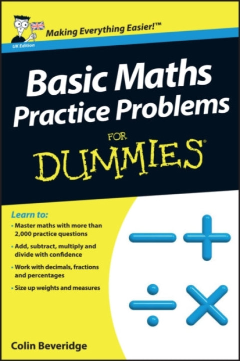 Omslag: Basic Maths Practice Problems for Dummies