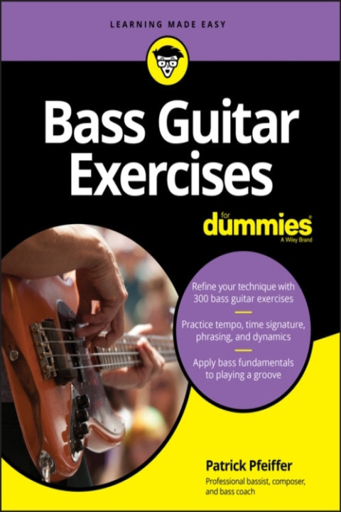 Omslag: Bass Guitar Exercises for Dummies