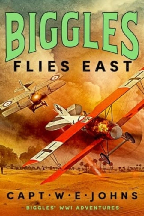 Omslag: Biggles Flies East