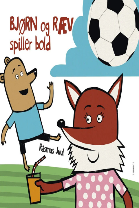 Omslag: Bjørn og Ræv spiller bold