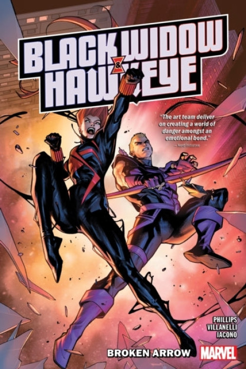 Omslag: Black Widow & Hawkeye: Broken Arrow