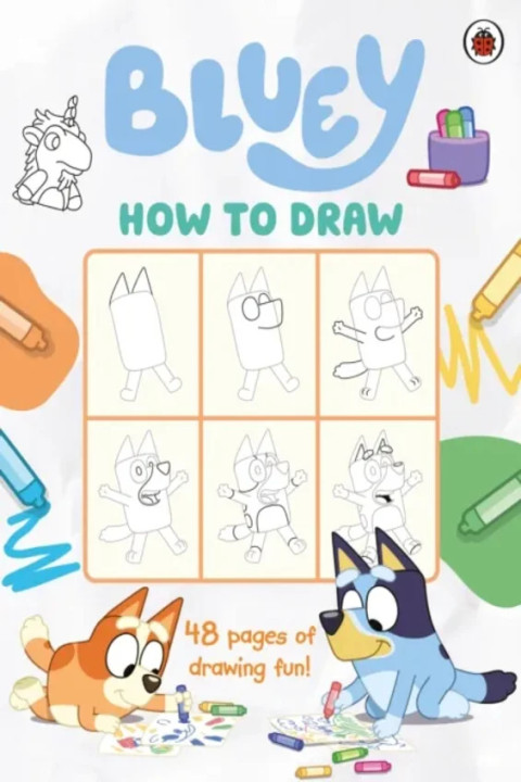 Omslag: Bluey: How to Draw