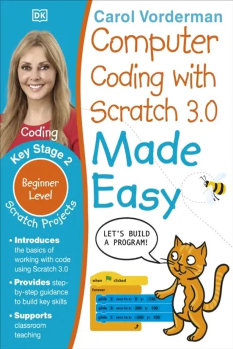 Omslag: Computer Coding with Scratch 3.0 Made Easy, Ages 7-11 (Key Stage 2) - Beginner Level Computer Coding Exercises