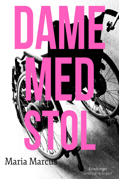 Omslag: Dame med stol