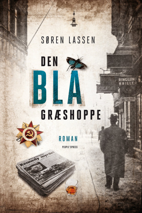 Omslag: Den blå græshoppe