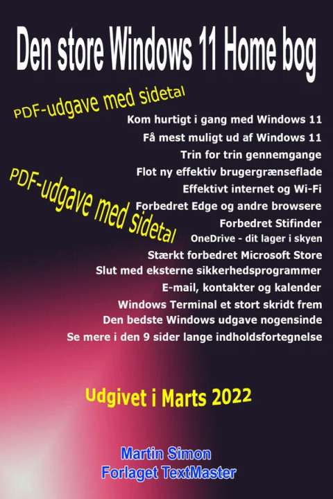 Omslag: Den store Windows 11 Home bog