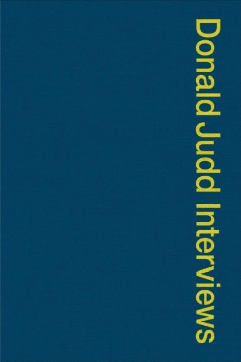 Omslag: Donald Judd Interviews