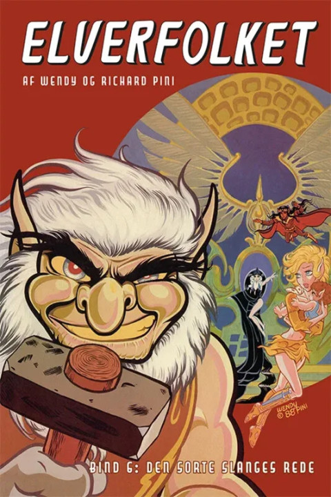 Omslag: Elverfolket bind 6 - Den sorte slanges rede