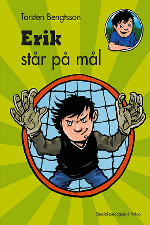Omslag: Erik står på mål