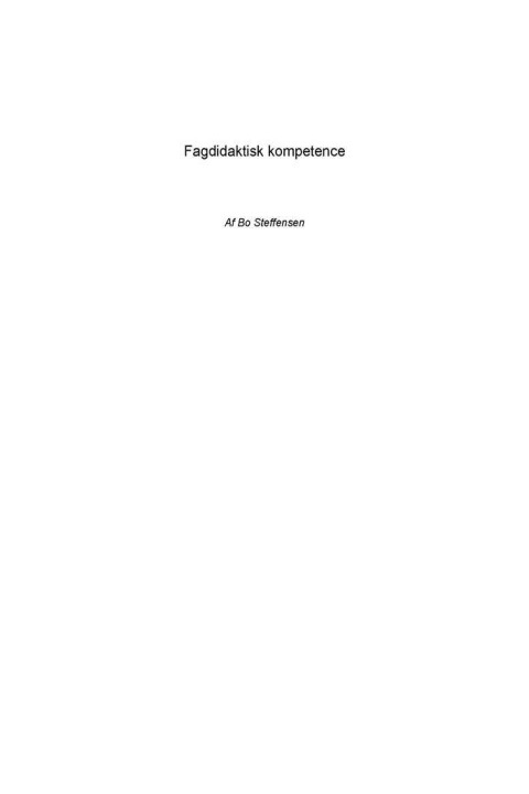 Omslag: Fagdidaktisk kompetence