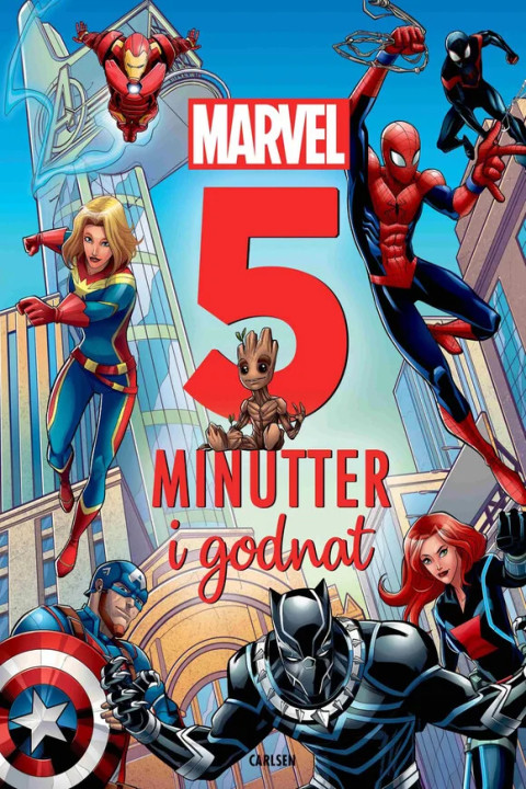 Omslag: Fem minutter i godnat - Marvel