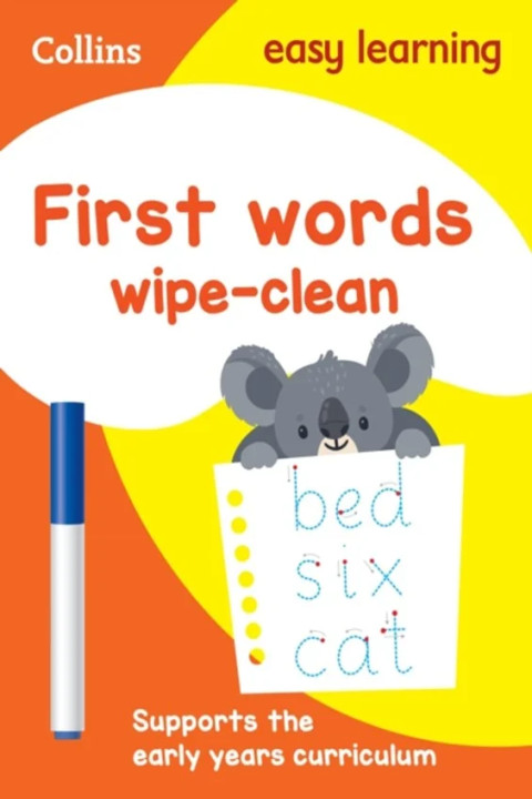 Omslag: First Words Age 3-5 Wipe Clean Activity Book - Ideal for Home Learning