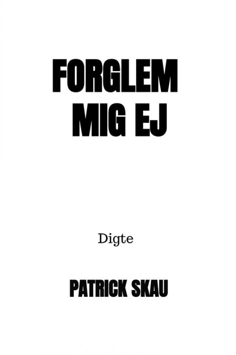 Omslag: Forglem mig ej