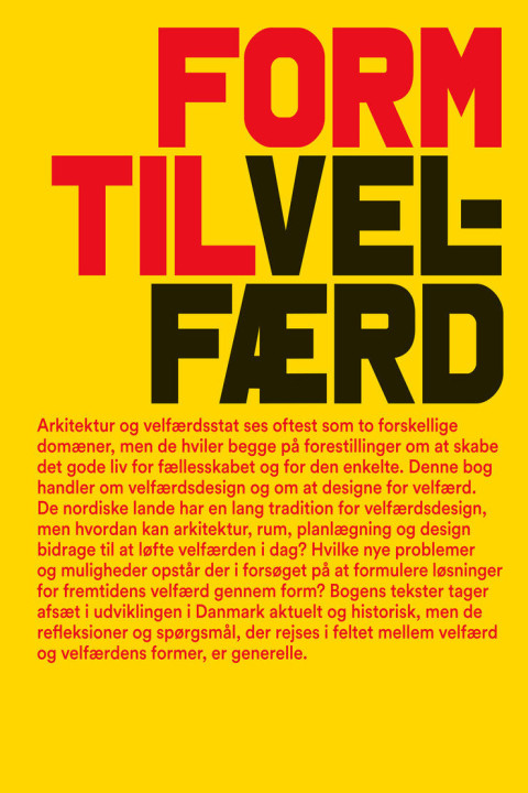 Omslag: Form til velfærd