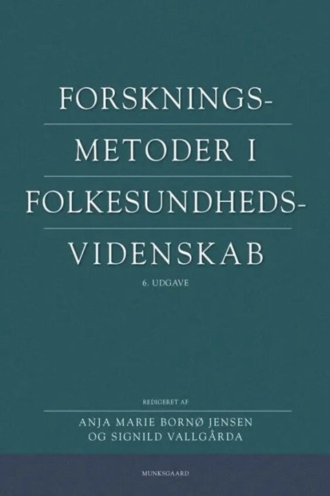 Omslag: Forskningsmetoder i folkesundhedsvidenskab