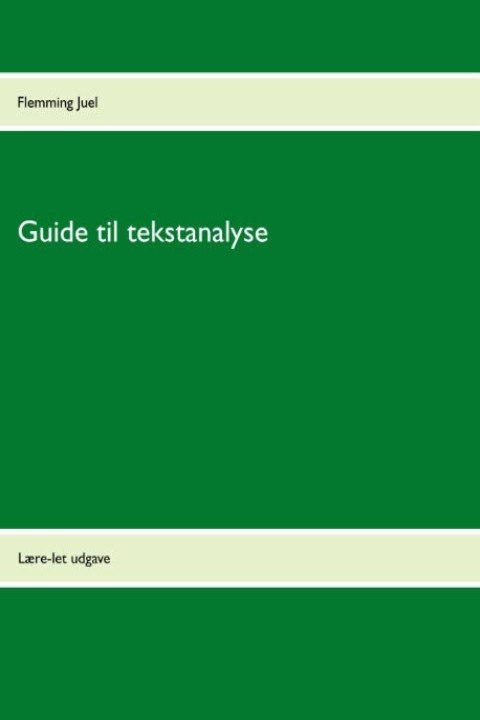 Omslag: Guide til tekstanalyse