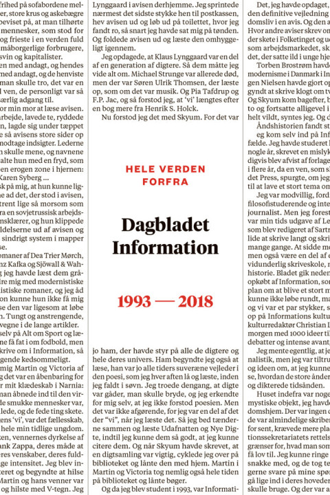Omslag: Hele verden forfra