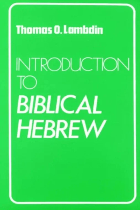 Omslag: Introduction to Biblical Hebrew
