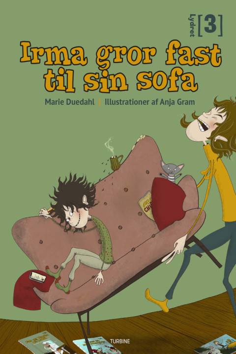 Omslag: Irma gror fast til sin sofa