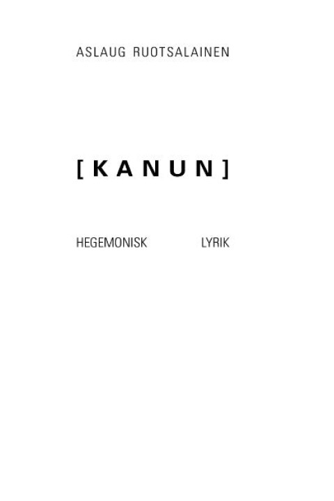 Omslag: Kanun