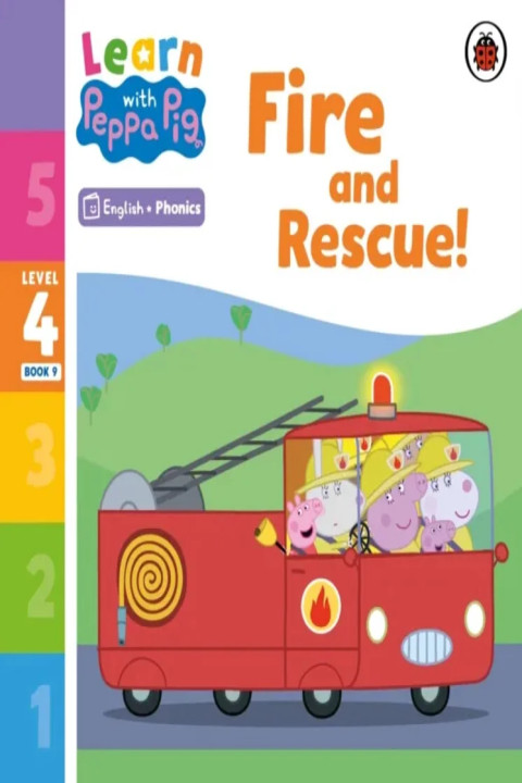 Omslag: Learn with Peppa Phonics Level 4 Book 9 Fire and Rescue! (Phonics Reader)