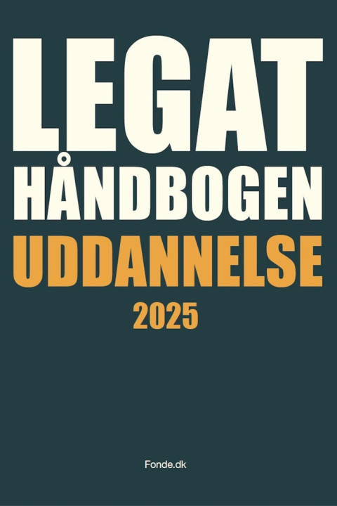 Omslag: Legathåndbogen Uddannelse 2025