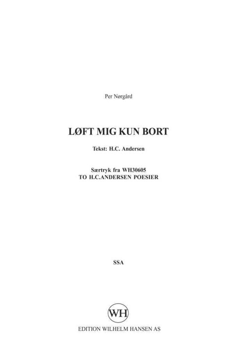 Omslag: Løft mig kun bort / Come lift me up