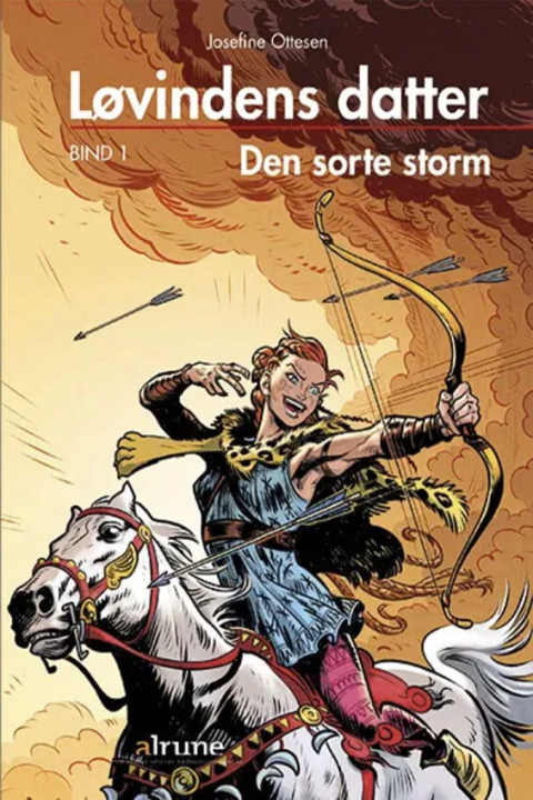Omslag: Løvindens datter, bind 1. Den sorte storm
