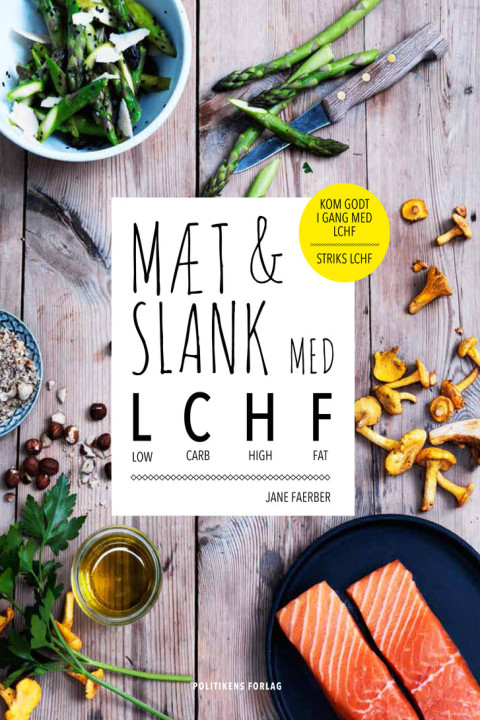 Omslag: Mæt og slank med LCHF