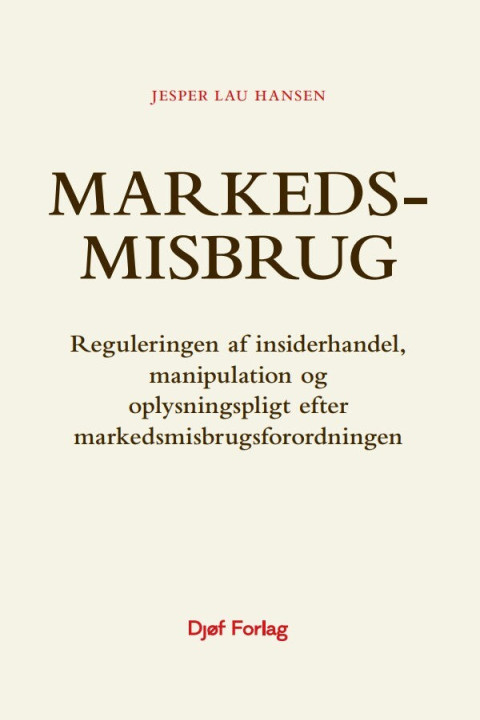 Omslag: Markedsmisbrug