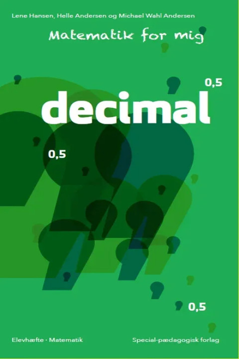 Omslag: Matematik for mig, Decimaltal