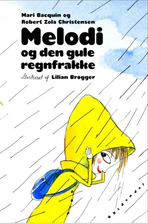 Omslag: Melodi og den gule regnfrakke