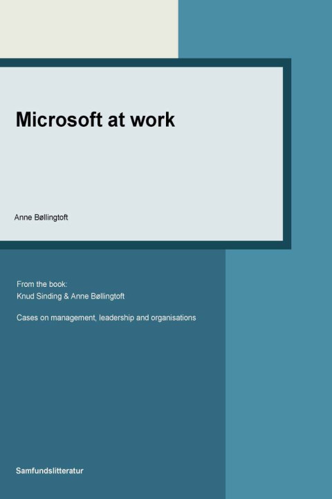 Omslag: Microsoft at work